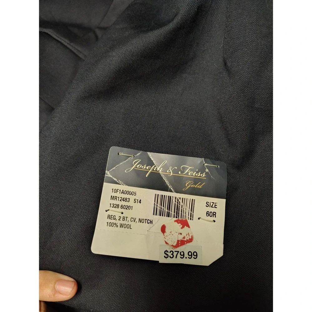 Joseph & Feiss Gold Navy Blue Blazer Classic Fit Two Button Sport Coat Mens